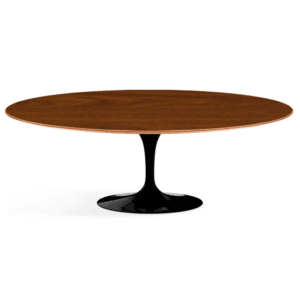 Mesa Saarinen Imbuia Oval 160X90Cm Preta